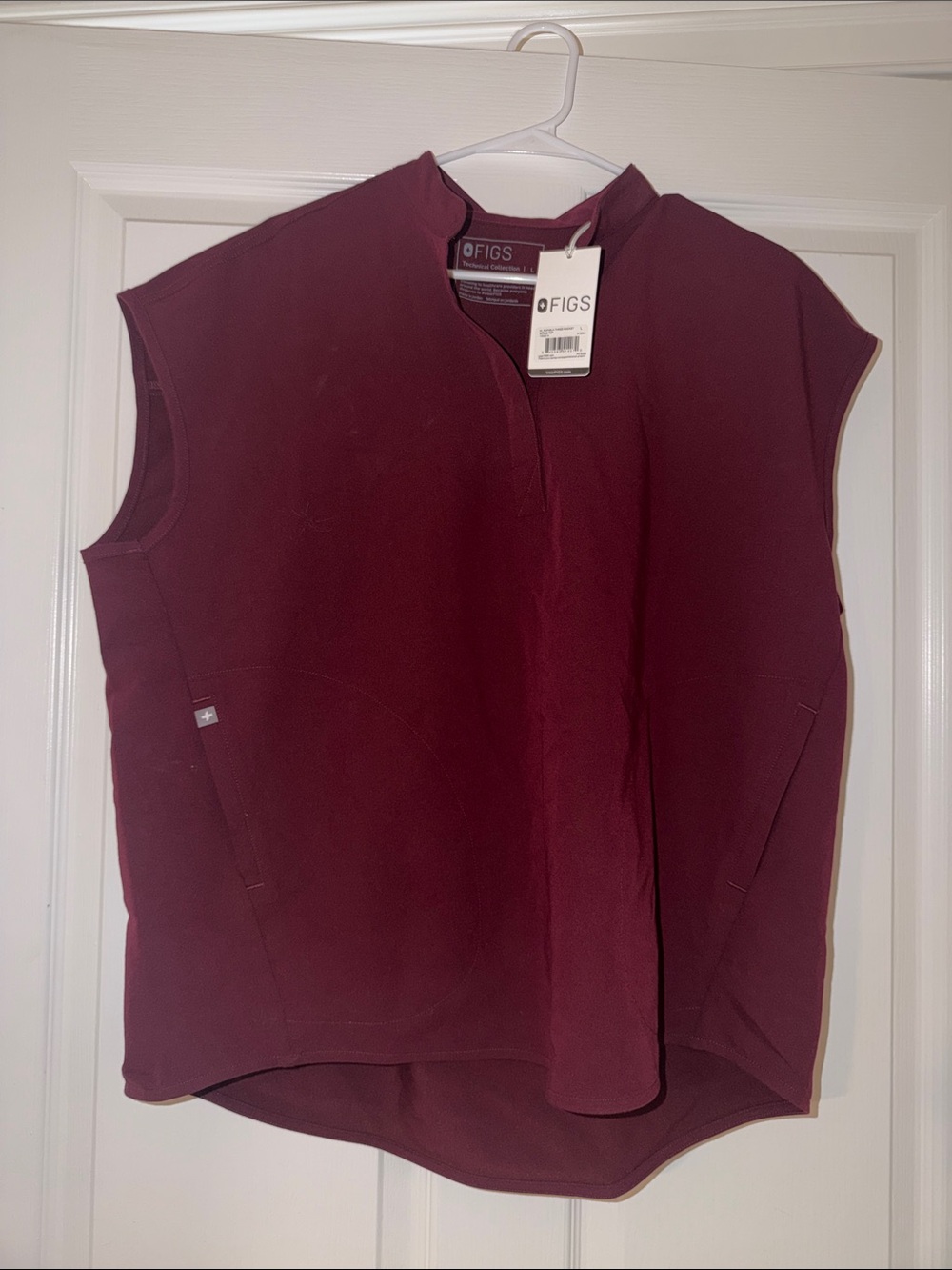 FIGS Women's Rafaela Top in Maroon